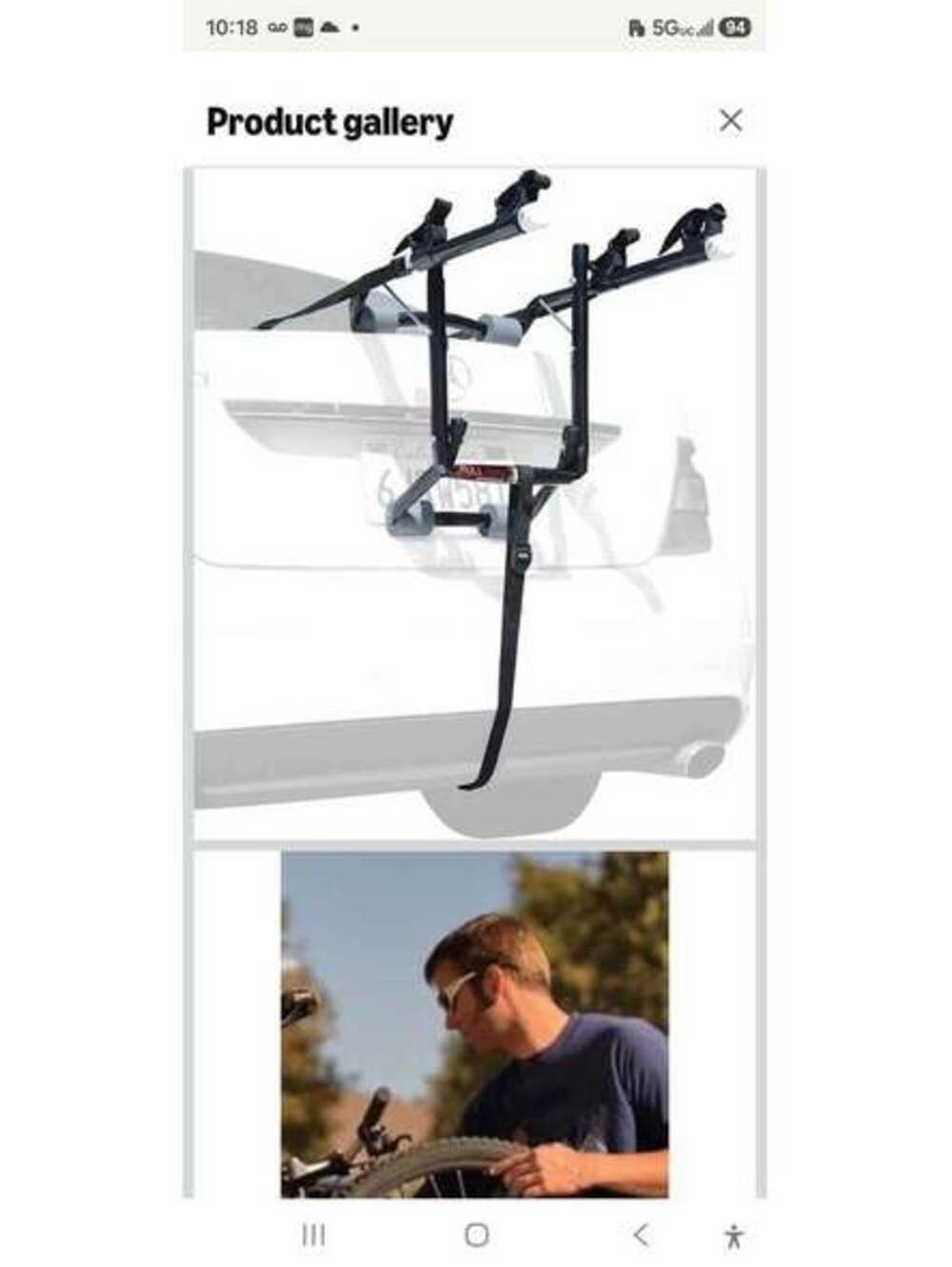 Allen Sports Deluxe Bicycle Rack for 2 Bikes – Trunk Mount – Model 102DN
